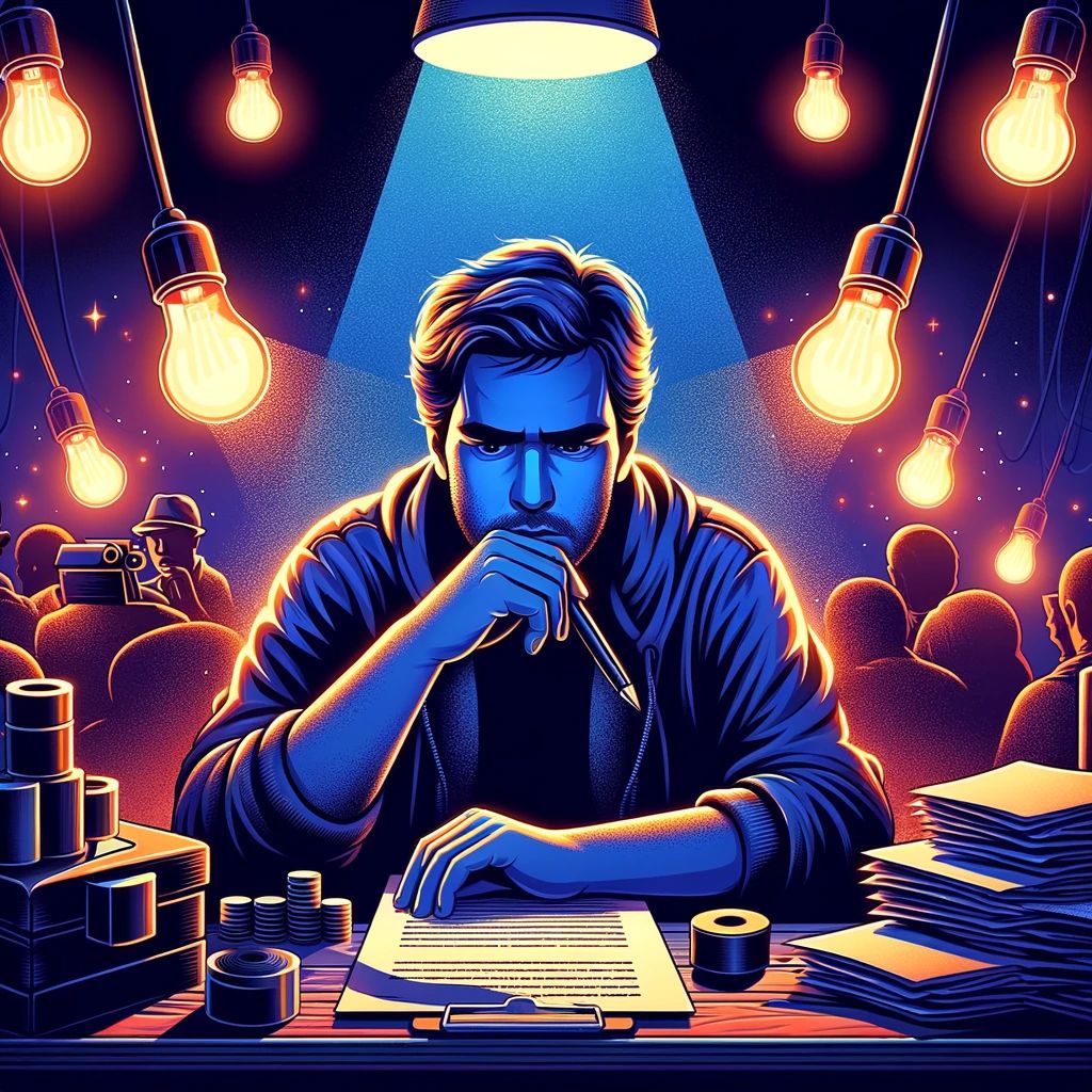Writer in studio